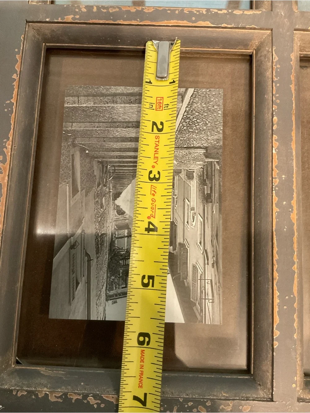 Rustic Distressed Faded Blue Window Style Picture Frames